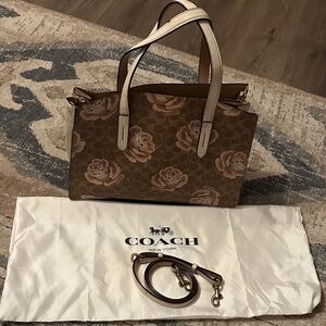 Coach Brown Floral Shoulder Bag